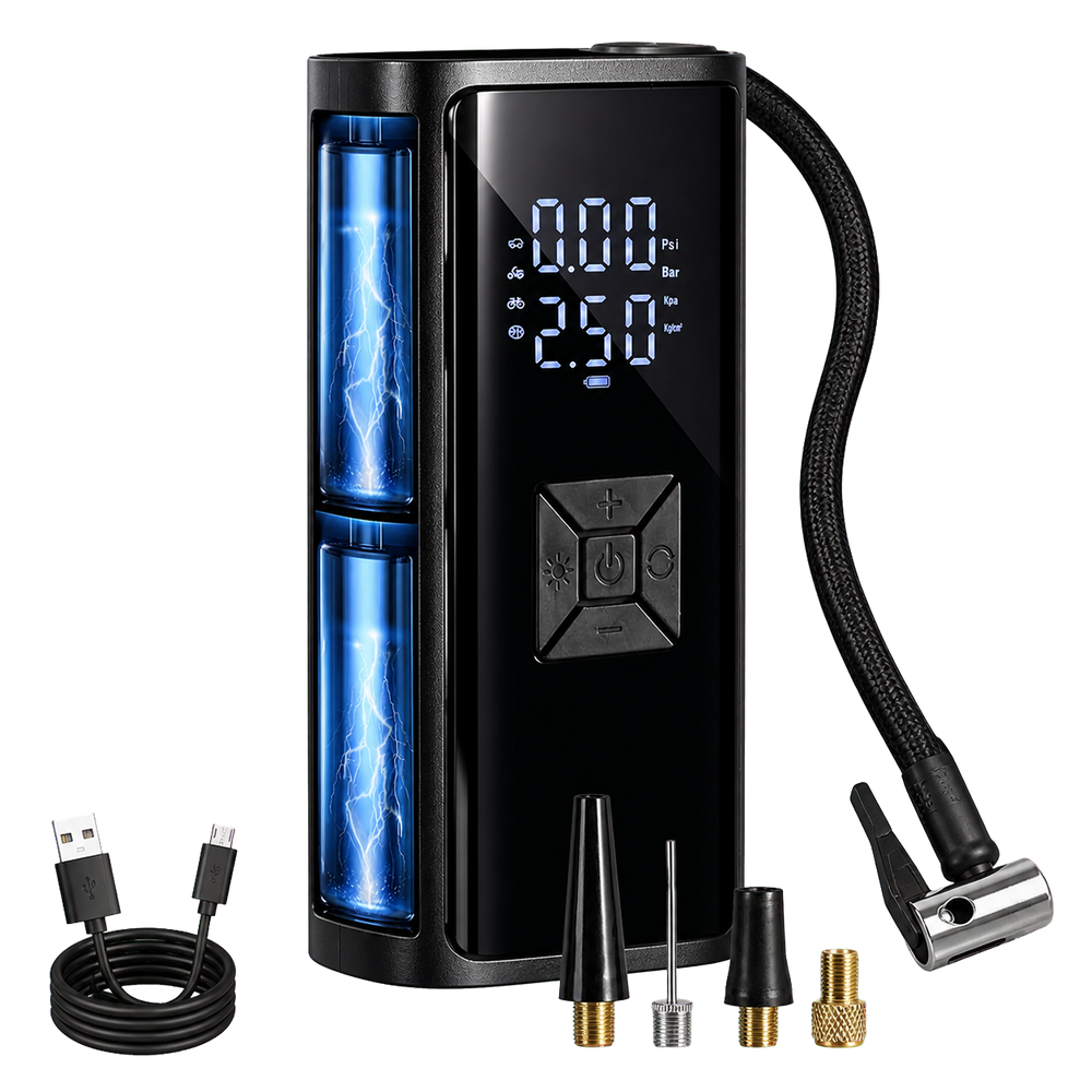 Kompressmeister cordless air pump with accessories